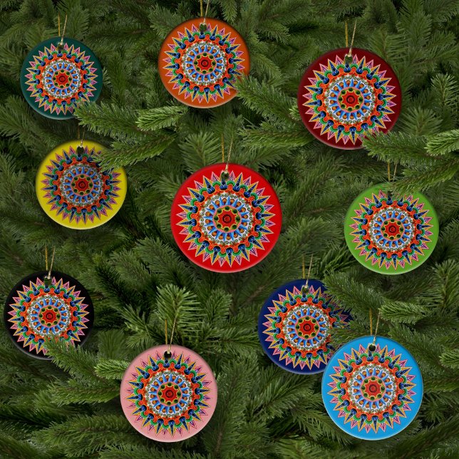 Costa Rican Oxcartwheel Ornament  (Colorful Ornaments created from a design found on Oxcart wheels in Costa Rica)