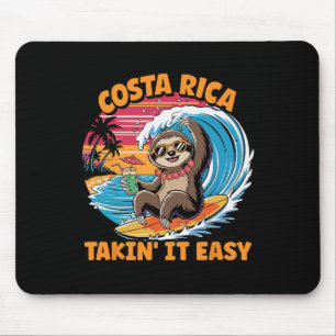 Costa Rican Vida Surfer Take It Easy Costa Rica Sl Mouse Pad
