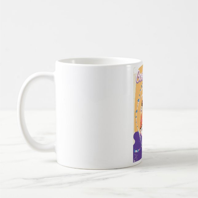 Costa Rican vintage travel print Coffee Mug (Left)