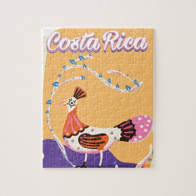 Costa Rican vintage travel print Jigsaw Puzzle (Vertical)