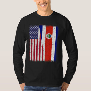 Costa Rico American Flag Men Women Rican Hispanic T-Shirt