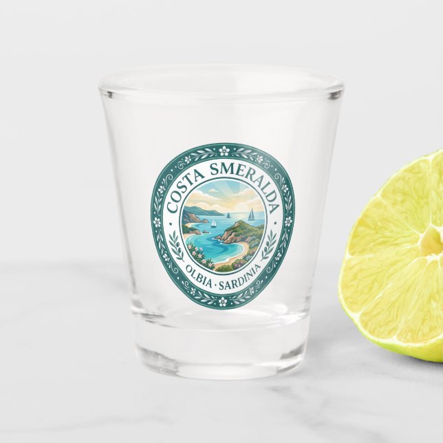 Costa Smeralda Italy Shot Glass (Front)