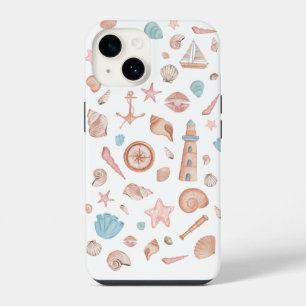 Costal Boho Sea Shell Watercolor IPhone Case