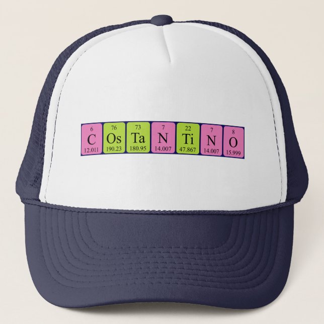 Costantino periodic table name hat (Front)