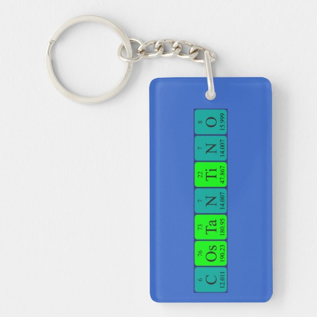 Costantino periodic table name keyring (Front)