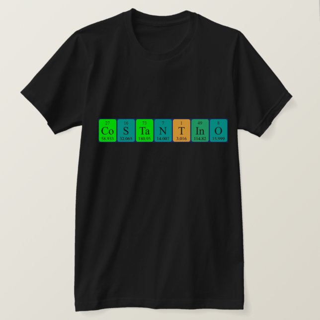 Costantino periodic table name shirt (Design Front)