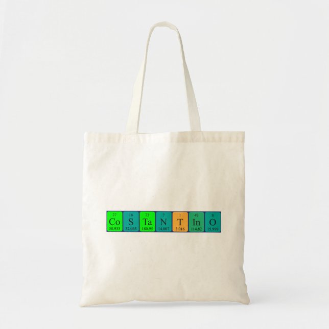 Costantino periodic table name tote bag (Front)