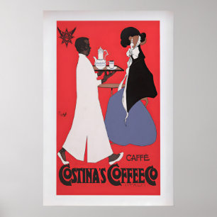 Costina's Coffee by Franz Laskoff Vintage Poster