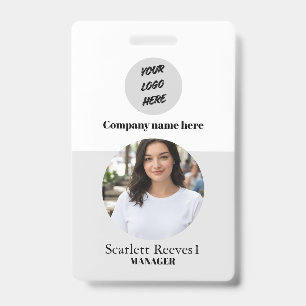 Costom Corporate Employee Business logo & lanyard ID Badge