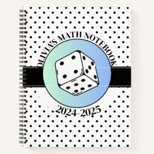 Costomazable Black And White Elegant MATH Notebook