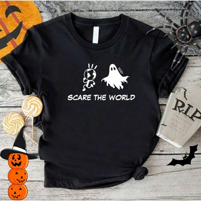 Costume Boys halloween shirt Scare The World Black (Creator Uploaded)
