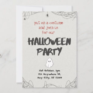 Costume & Cocktails Spooky Party Invite