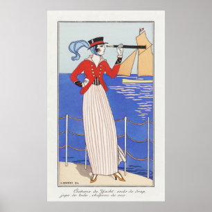 Costume de Yacht by George Barbier Poster