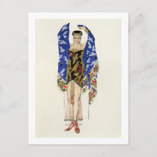Costume design for a Dancing Girl (colour litho) Postcard