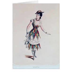 Costume design for a female harlequin, c.1880