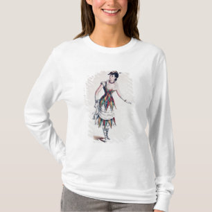 Costume design for a female harlequin, c.1880 T-Shirt
