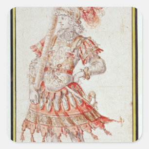 Costume design for Carousel, c.1662 Square Sticker