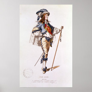 Costume design for 'Don Juan' by Moliere Poster