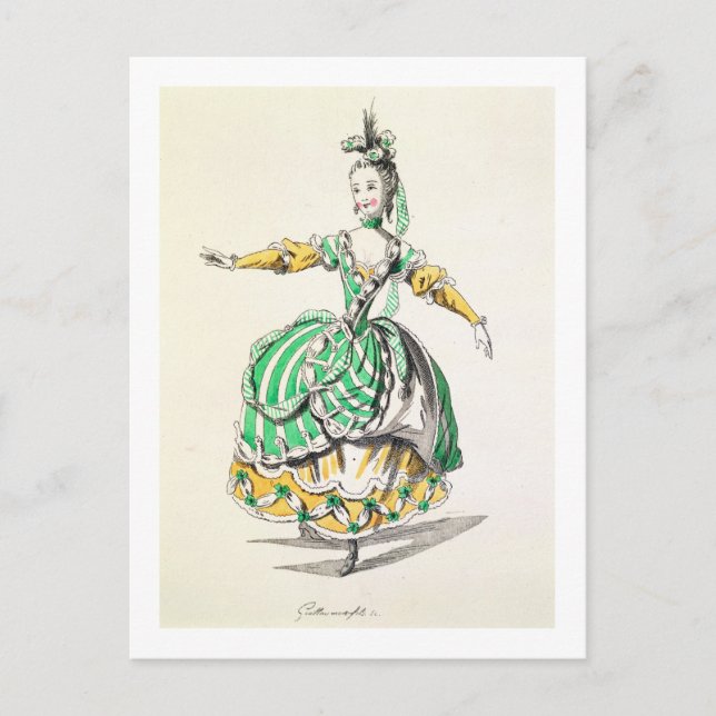 Costume design for Phrygienne, in Dardanus, a free Postcard (Front)