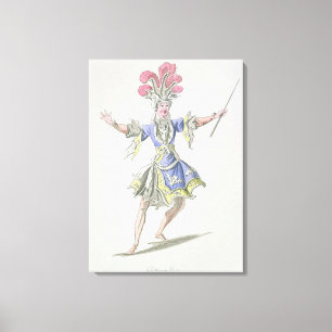 Costume design for the Magician, in Dardanus, a li Canvas Print