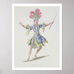 Costume design for the Magician, in Dardanus, a li Poster