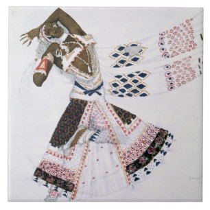 Costume design from Le Dieu Bleu, 1911 (colour lit Tile