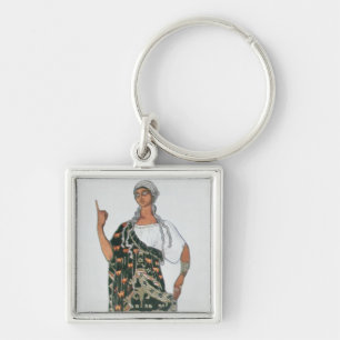 Costume design from Phedre, 1917 (colour litho) Key Ring