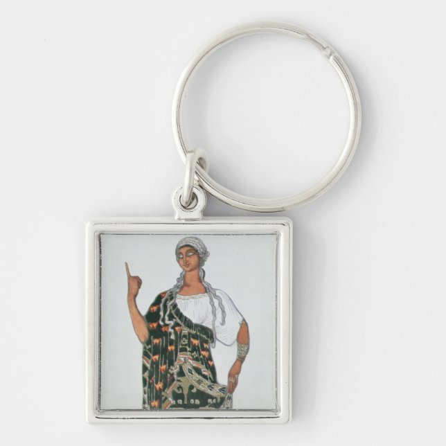 Costume design from Phedre, 1917 (colour litho) Key Ring (Front)