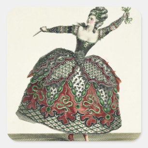 Costume for a Fury in 'Iphigenia in Tauris' and se Square Sticker