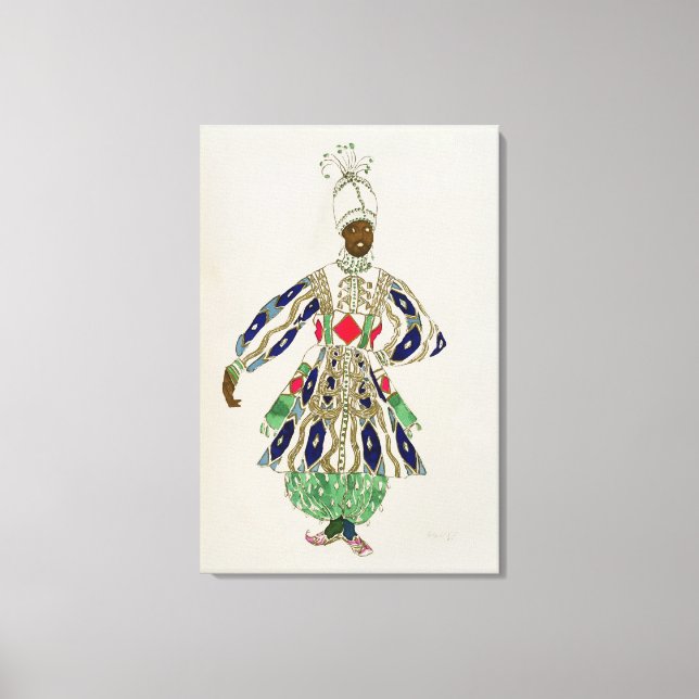 Costume for a 'negro', from Aladdin, 1916 (colour Canvas Print (Front)