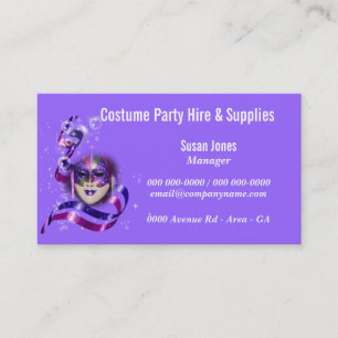 Costume hire fancy dress PERSONALIZE Business Card