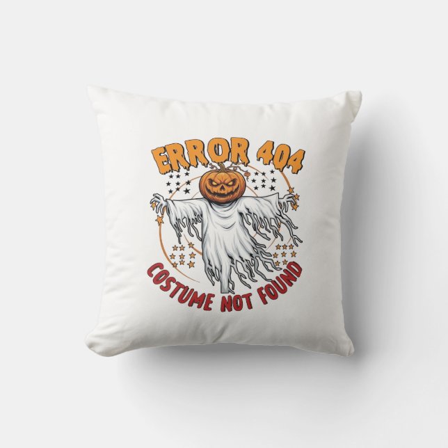 Costume Not Found Halloween Pumpkin Ghost_1 Cushion (Front)
