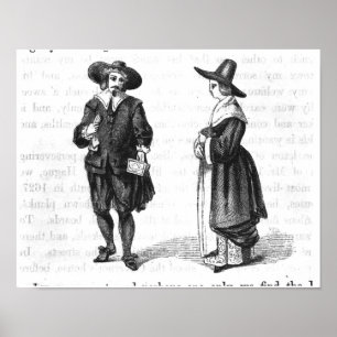 Costume of the Pilgrims Poster