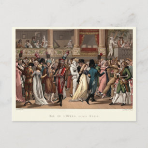 Costume party at the Opera, Paris, French Postcard