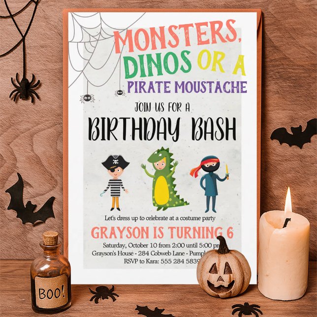 Costume Party Halloween Birthday Invitation (Creator Uploaded)