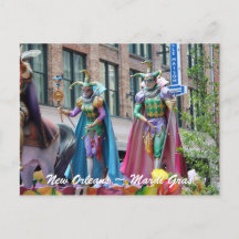 Costumed Mardi Gras Parade Figures