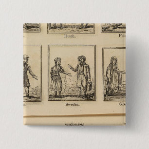 Costumes 15 Cm Square Badge