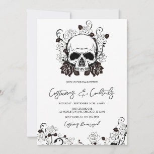 Costumes and Cocktails Adult Halloween Invitation