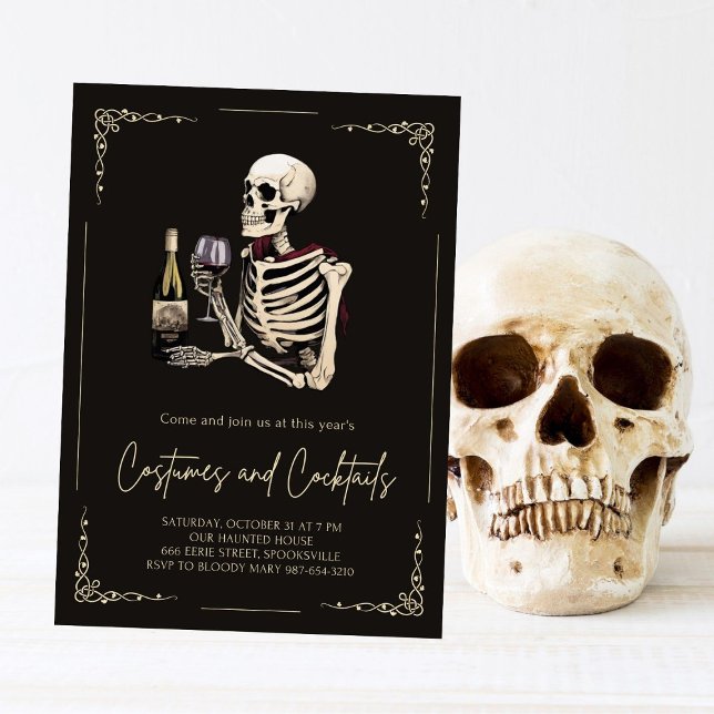 Costumes and Cocktails Adult Halloween Party Invitation (Creator Uploaded)