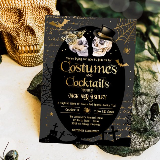 Costumes and Cocktails Adult Halloween Party Invitation (Creator Uploaded)