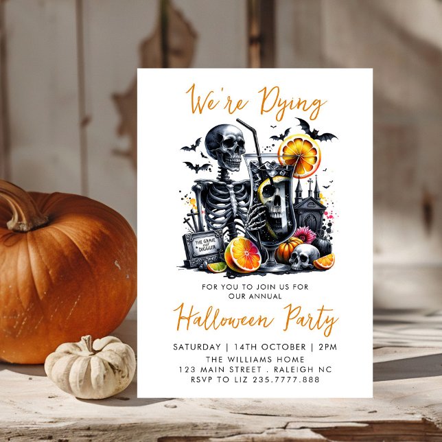 Costumes and Cocktails Adult Halloween Party Invitation (Creator Uploaded)
