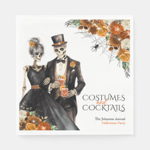 Costumes and Cocktails Adult Halloween Party Napkin
