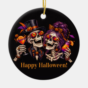 Costumes and Cocktails Adult Party Halloween Ceramic Tree Decoration