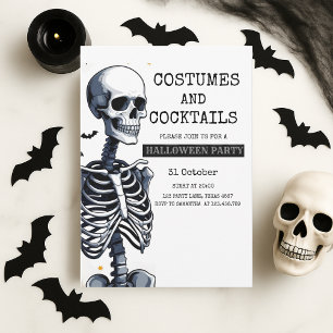 Costumes and Cocktails Halloween Party  Holiday Card