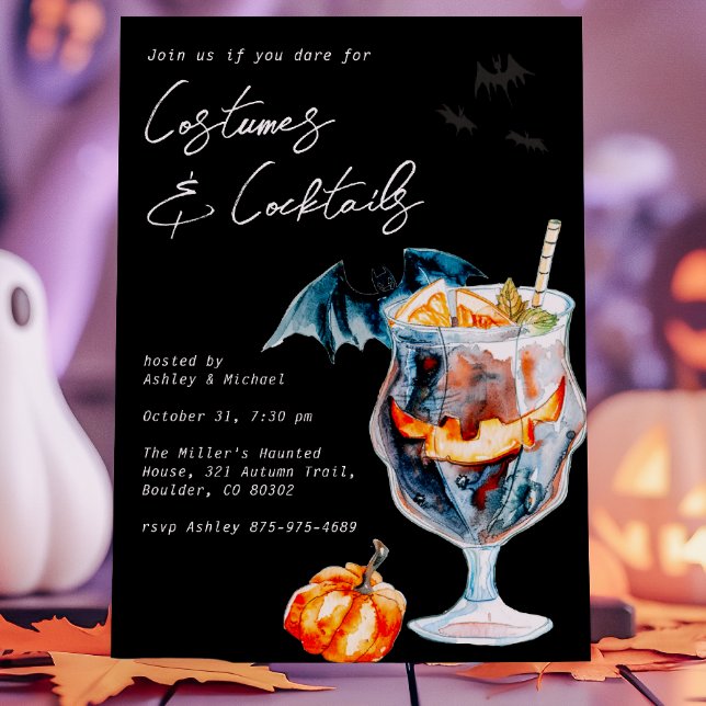 Costumes and Cocktails Halloween Party Invitation (Creator Uploaded)