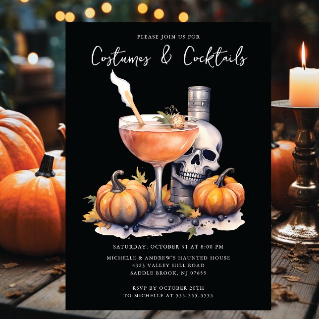 Costumes & Cocktail Halloween Party Invitation (Creator Uploaded)