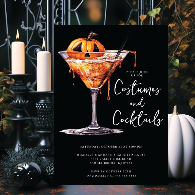 Costumes & Cocktail Halloween Party Invitation (Creator Uploaded)