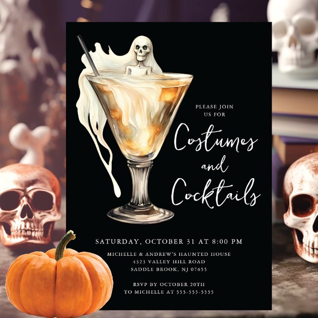 Costumes & Cocktail Halloween Party Invitation (Creator Uploaded)