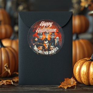 Costumes Cocktails 50s Halloween Envelope Seal