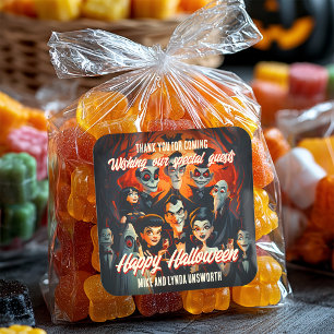Costumes Cocktails 50s Halloween Favour Seal